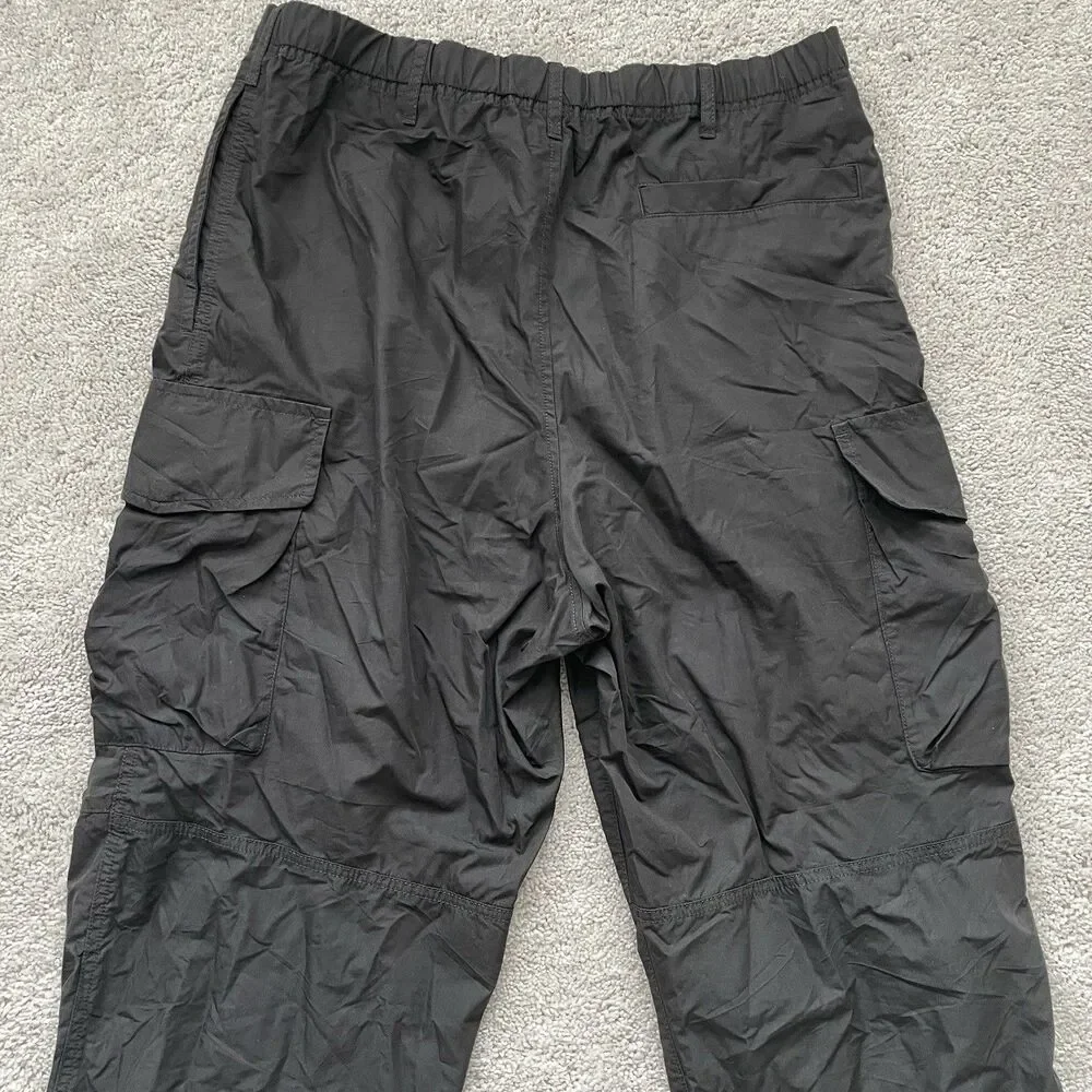 Uniqlo U Cargo Pants Mens L(33-36) Black Nylon Relaxed Fit Utility Drawstring - Picture 9 of 9